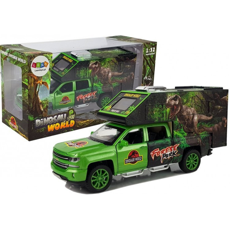 Karavan s motívom dinosaurov - zelený